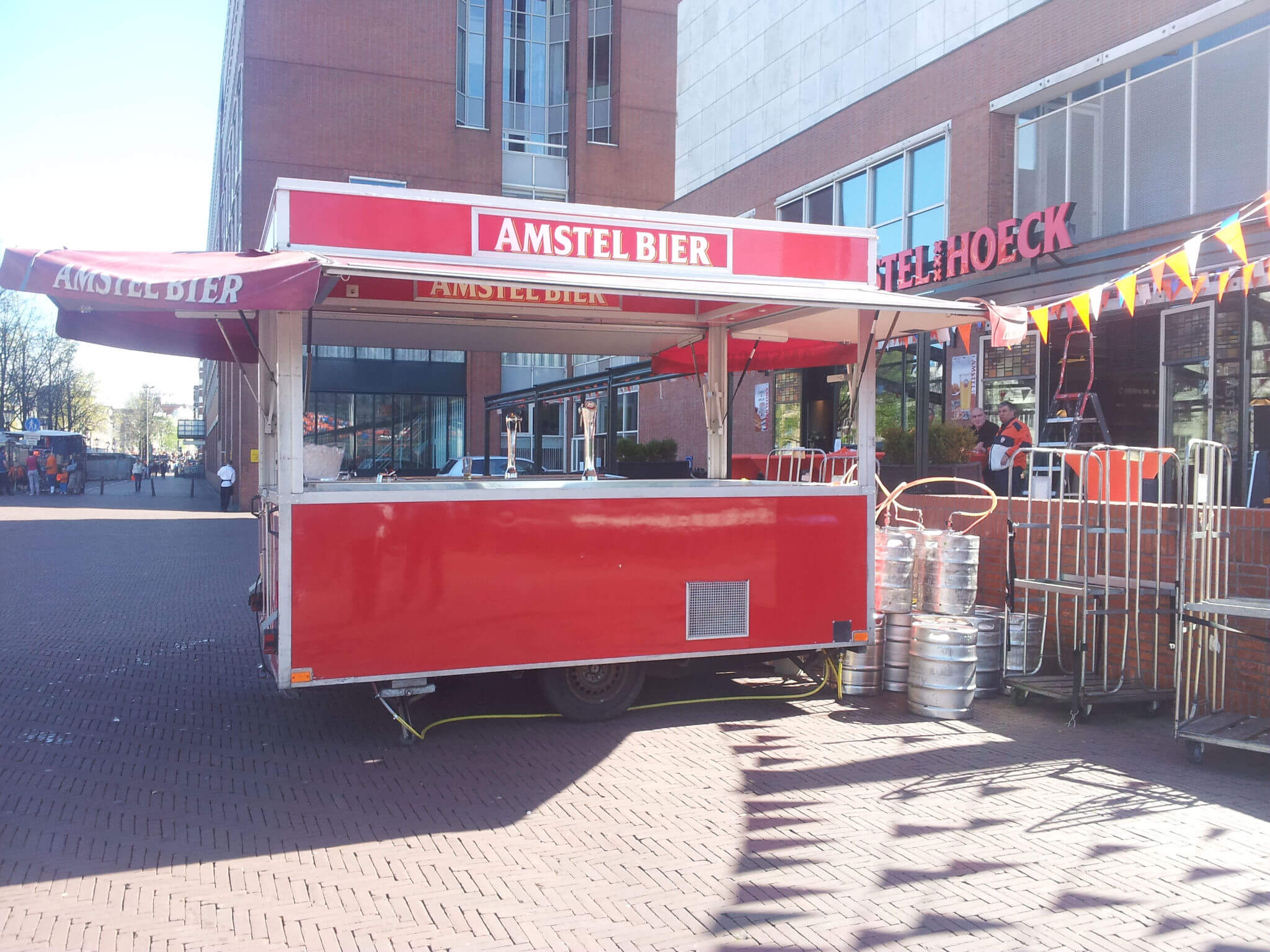 amstel bier tapwagen stand