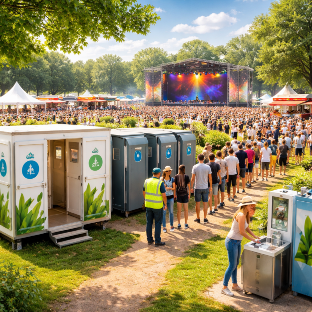 Waarom mobiele toiletten essentieel zijn voor buitenfestivals